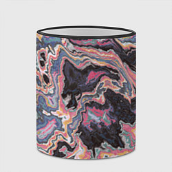 Кружка 3D Мраморный узор разноцветный, цвет: 3D-черный кант — фото 2