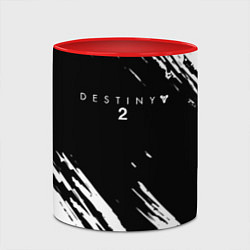 Кружка 3D Destiny краски чёрно белые, цвет: 3D-белый + красный — фото 2