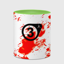 Кружка 3D Half life краски текстура брызги, цвет: 3D-белый + светло-зеленый — фото 2