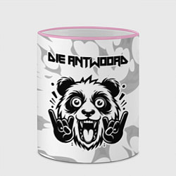 Кружка 3D Die Antwoord рок панда на светлом фоне, цвет: 3D-розовый кант — фото 2