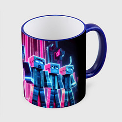 Кружка цветная Minecraft characters - neon glow