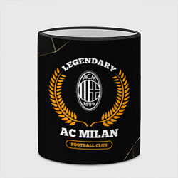 Кружка 3D Лого AC Milan и надпись legendary football club на, цвет: 3D-черный кант — фото 2