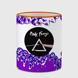 Кружка 3D Pink floyd violet splash, цвет: 3D-оранжевый кант — фото 2