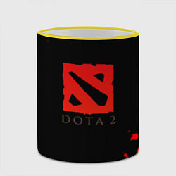 Кружка 3D Dota 2 краски текстура, цвет: 3D-желтый кант — фото 2