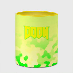 Кружка 3D Doom токсичное лого броня, цвет: 3D-белый + желтый — фото 2