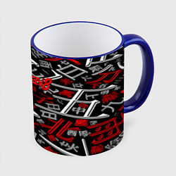 Кружка 3D Tekken steel japan, цвет: 3D-синий кант