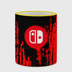 Кружка 3D Nintendo огенное лого краски, цвет: 3D-желтый кант — фото 2