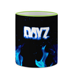 Кружка 3D Dayz синий огонь лого, цвет: 3D-светло-зеленый кант — фото 2