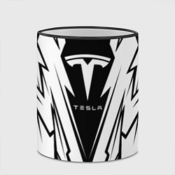 Кружка 3D Tesla - black and white, цвет: 3D-черный кант — фото 2