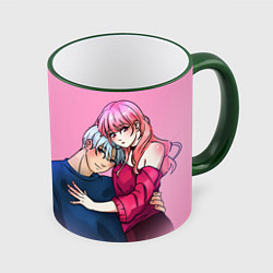Кружка 3D Yubisaki to Renren, цвет: 3D-зеленый кант