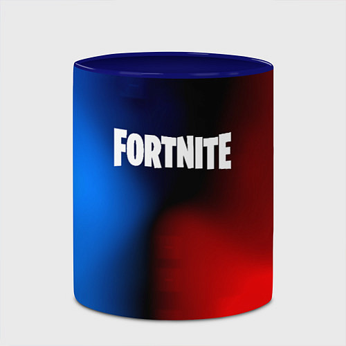 Кружка цветная Fortnite game gradient / 3D-Белый + синий – фото 2