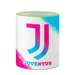 Кружка 3D Juventus neon gradient style, цвет: 3D-светло-зеленый кант — фото 2