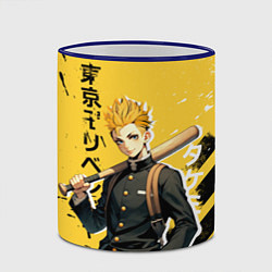 Кружка 3D Токийские Мстители - Такемичи Ханагаки, цвет: 3D-синий кант — фото 2
