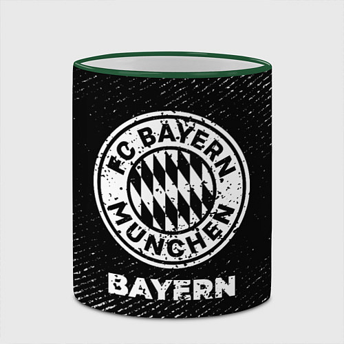 Кружка цветная Bayern с потертостями на темном фоне / 3D-Зеленый кант – фото 2