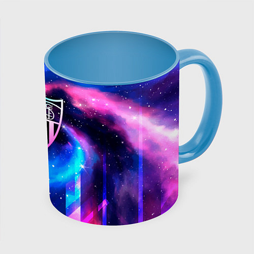 Кружка цветная Sevilla неоновый космос / 3D-Белый + небесно-голубой – фото 1
