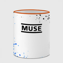 Кружка 3D MUSE рок стиль краски, цвет: 3D-оранжевый кант — фото 2