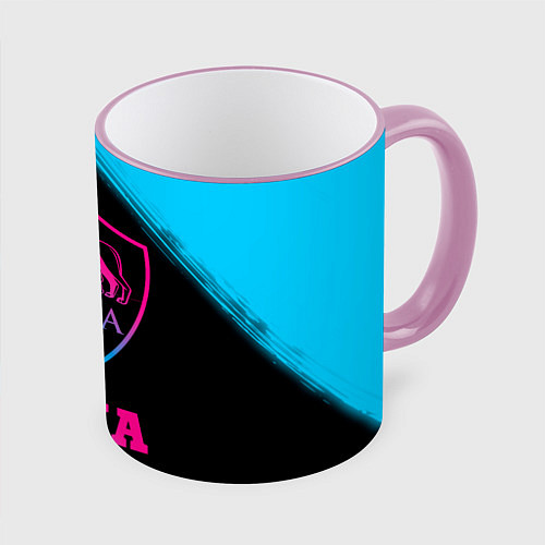 Кружка цветная Roma - neon gradient / 3D-Розовый кант – фото 1