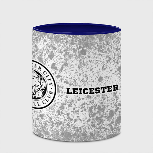 Кружка цветная Leicester City sport на светлом фоне по-горизонтал / 3D-Белый + синий – фото 2