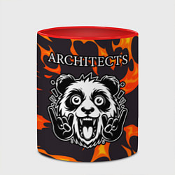 Кружка 3D Architects рок панда и огонь, цвет: 3D-белый + красный — фото 2