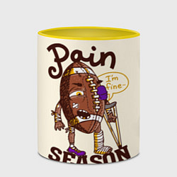 Кружка 3D Сезон боли, цвет: 3D-белый + желтый — фото 2