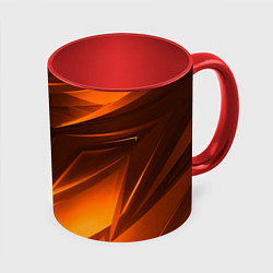 Кружка цветная Geometry stripes orange