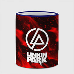 Кружка 3D Linkin park красный огонь, цвет: 3D-синий кант — фото 2
