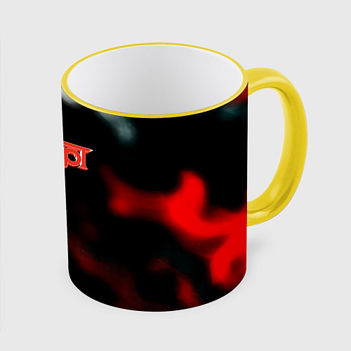 Кружка цветная Accept rock steel / 3D-Желтый кант – фото 1