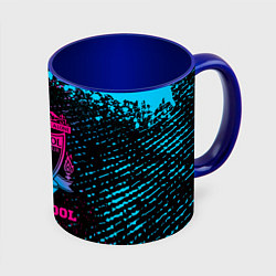 Кружка 3D Liverpool - neon gradient, цвет: 3D-белый + синий