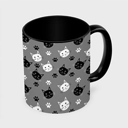 Кружка 3D Cats are memes, цвет: 3D-белый + черный