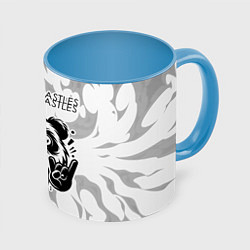 Кружка 3D Crystal Castles рок панда на светлом фоне, цвет: 3D-белый + небесно-голубой