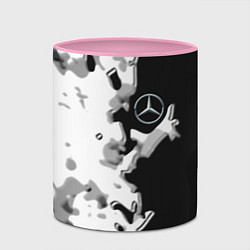 Кружка 3D Mercedes benz sport germany steel, цвет: 3D-белый + розовый — фото 2