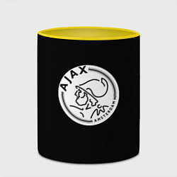 Кружка 3D Ajax fc белое лого, цвет: 3D-белый + желтый — фото 2