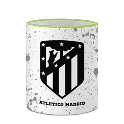 Кружка 3D Atletico Madrid sport на светлом фоне, цвет: 3D-светло-зеленый кант — фото 2