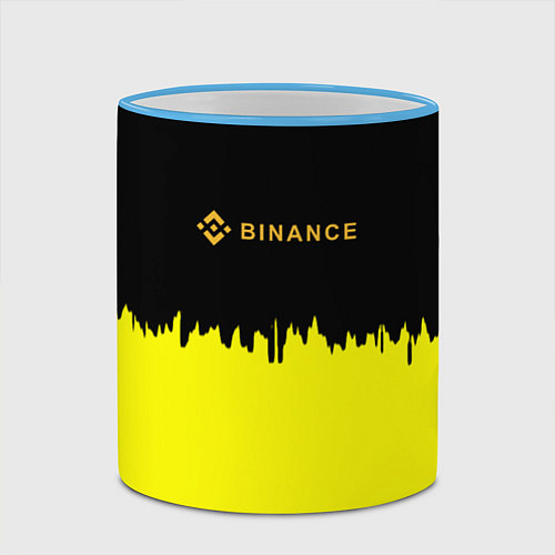 Кружка цветная Binance биржа краски / 3D-Небесно-голубой кант – фото 2