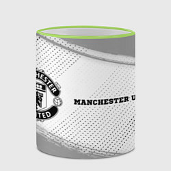 Кружка 3D Manchester United sport на светлом фоне по-горизон, цвет: 3D-светло-зеленый кант — фото 2