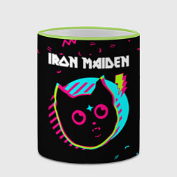 Кружка 3D Iron Maiden - rock star cat, цвет: 3D-светло-зеленый кант — фото 2