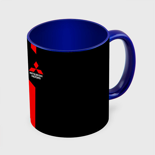 Кружка цветная Mitsubishi red uniform / 3D-Белый + синий – фото 1