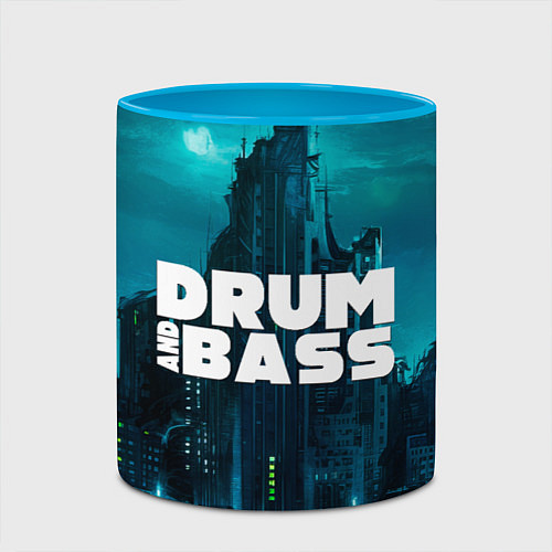Кружка цветная Dnb night / 3D-Белый + небесно-голубой – фото 2