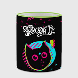 Кружка 3D Aerosmith - rock star cat, цвет: 3D-светло-зеленый кант — фото 2