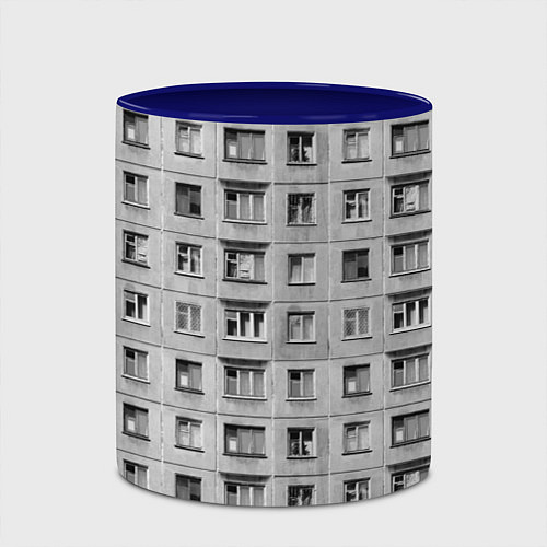Кружка цветная Эстетика хрущёвки / 3D-Белый + синий – фото 2