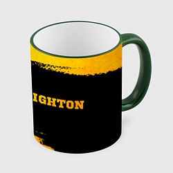 Кружка 3D Brighton - gold gradient по-горизонтали, цвет: 3D-зеленый кант