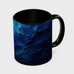 Кружка 3D Абстрактные волны глубины, цвет: 3D-белый + черный