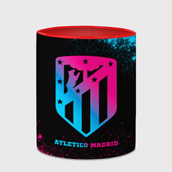 Кружка 3D Atletico Madrid - neon gradient, цвет: 3D-белый + красный — фото 2