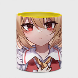 Кружка 3D Touhou Project Flandre милая улыбка, цвет: 3D-белый + желтый — фото 2