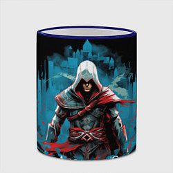 Кружка 3D Assassins creed холодный фон, цвет: 3D-синий кант — фото 2