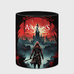 Кружка 3D Assassins creed город на горизонте, цвет: 3D-белый + черный — фото 2