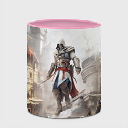 Кружка 3D Assassins creed town, цвет: 3D-белый + розовый — фото 2