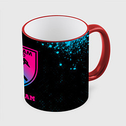 Кружка 3D West Ham - neon gradient, цвет: 3D-красный кант