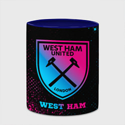 Кружка 3D West Ham - neon gradient, цвет: 3D-белый + синий — фото 2