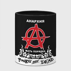 Кружка 3D Анархия - Punks not dead, цвет: 3D-белый + черный — фото 2